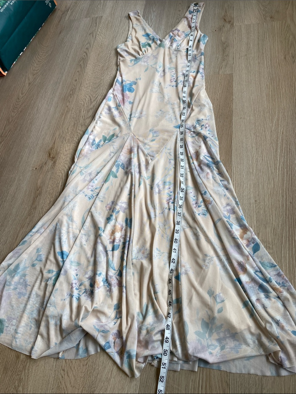 Eliane Rose Floral Mesh Maxi Dress XS NWT Romantic Drop Waist - Picture 12 of 12